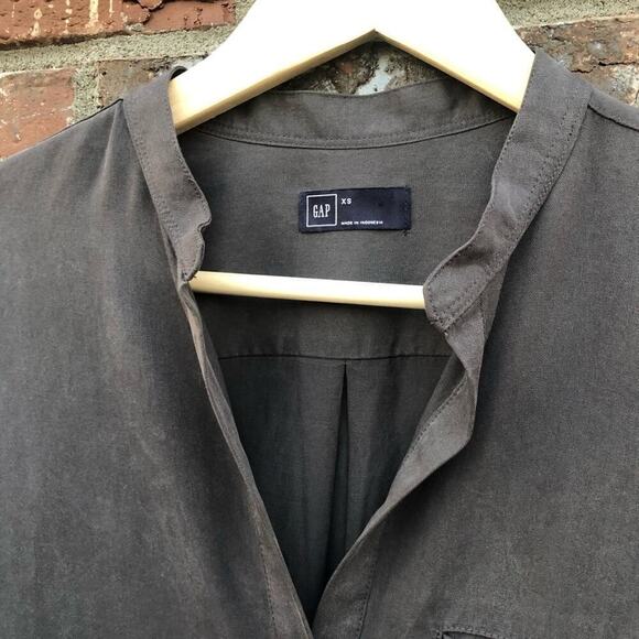 GAP Tencel Tunic Soft Black Top - Picture 3 of 6